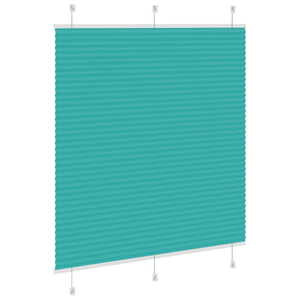 vidaXL Plissee Petrolgrün 115x150 cm Stoffbreite 114,4 cm Polyester