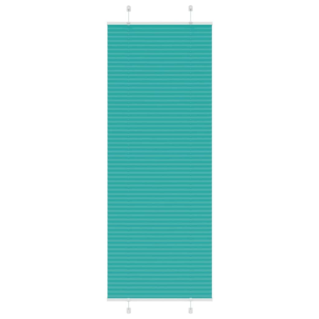 vidaXL Plissee Petrolgrün 75x200 cm Stoffbreite 74,4 cm Polyester