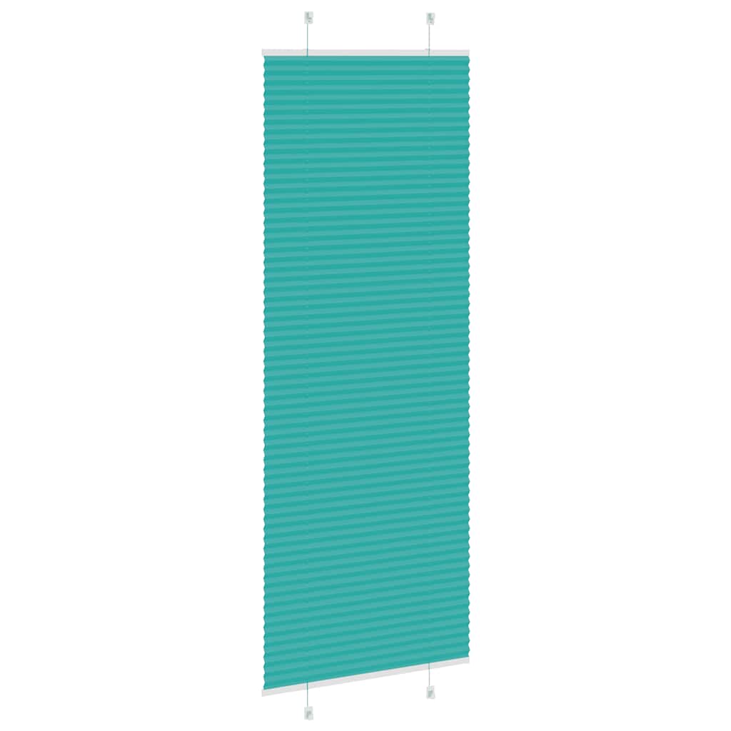 vidaXL Plissee Petrolgrün 75x200 cm Stoffbreite 74,4 cm Polyester