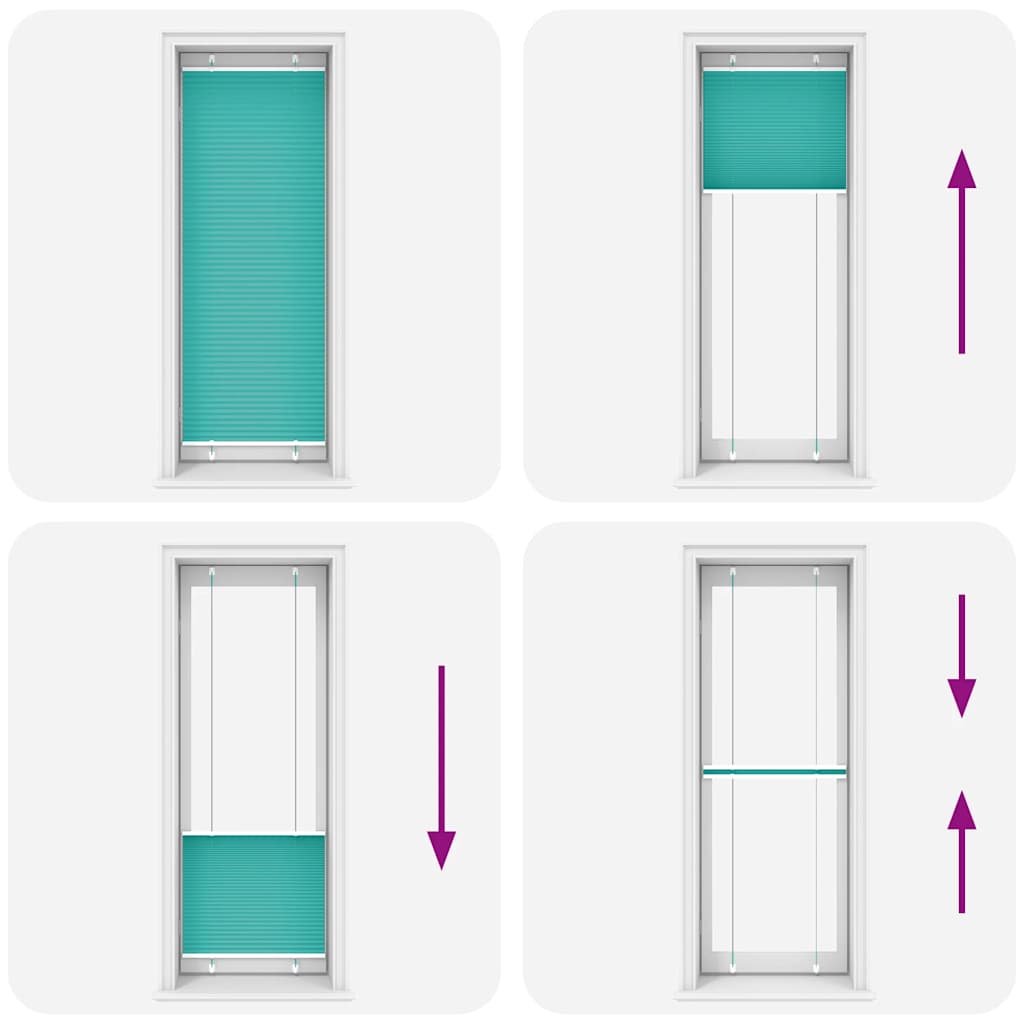 vidaXL Plissee Petrolgrün 80x200 cm Stoffbreite 79,4 cm Polyester