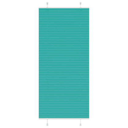 vidaXL Plissee Petrolgrün 85x200 cm Stoffbreite 84,4 cm Polyester