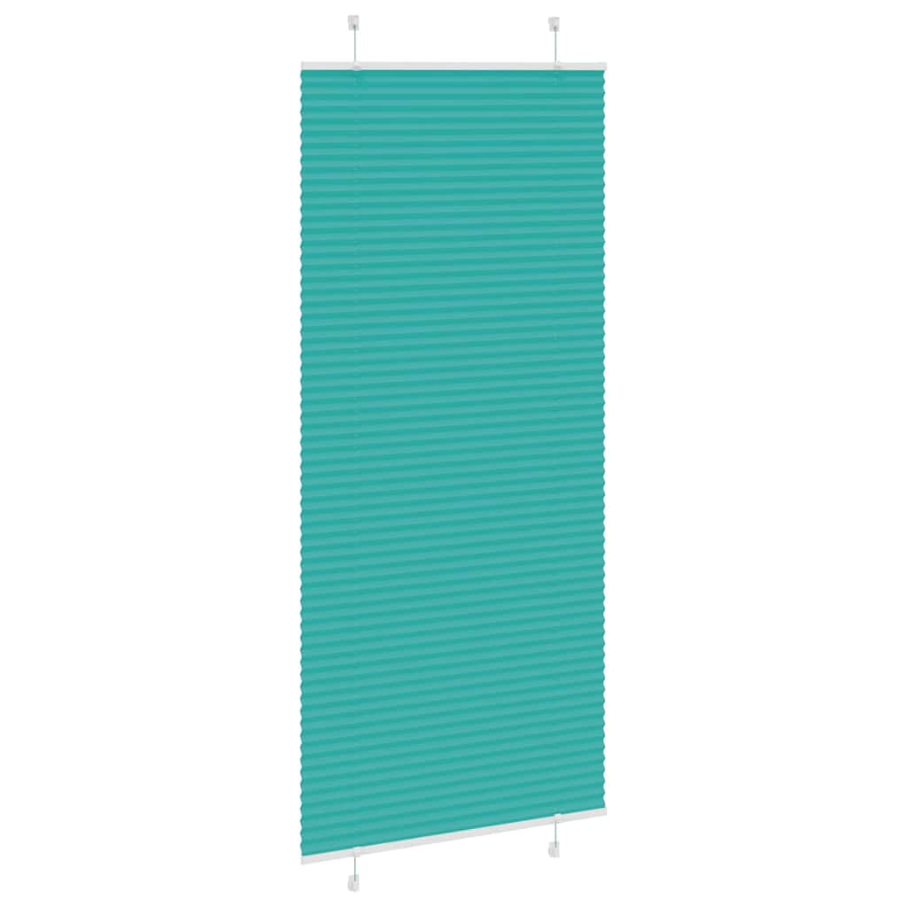 vidaXL Plissee Petrolgrün 85x200 cm Stoffbreite 84,4 cm Polyester
