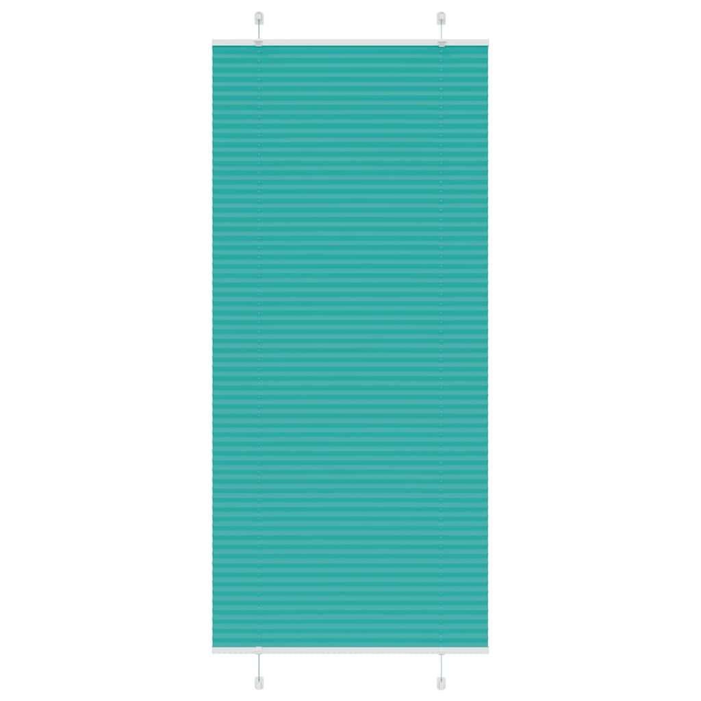 vidaXL Plissee Petrolgrün 90x200 cm Stoffbreite 89,4 cm Polyester