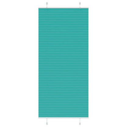 vidaXL Plissee Petrolgrün 90x200 cm Stoffbreite 89,4 cm Polyester