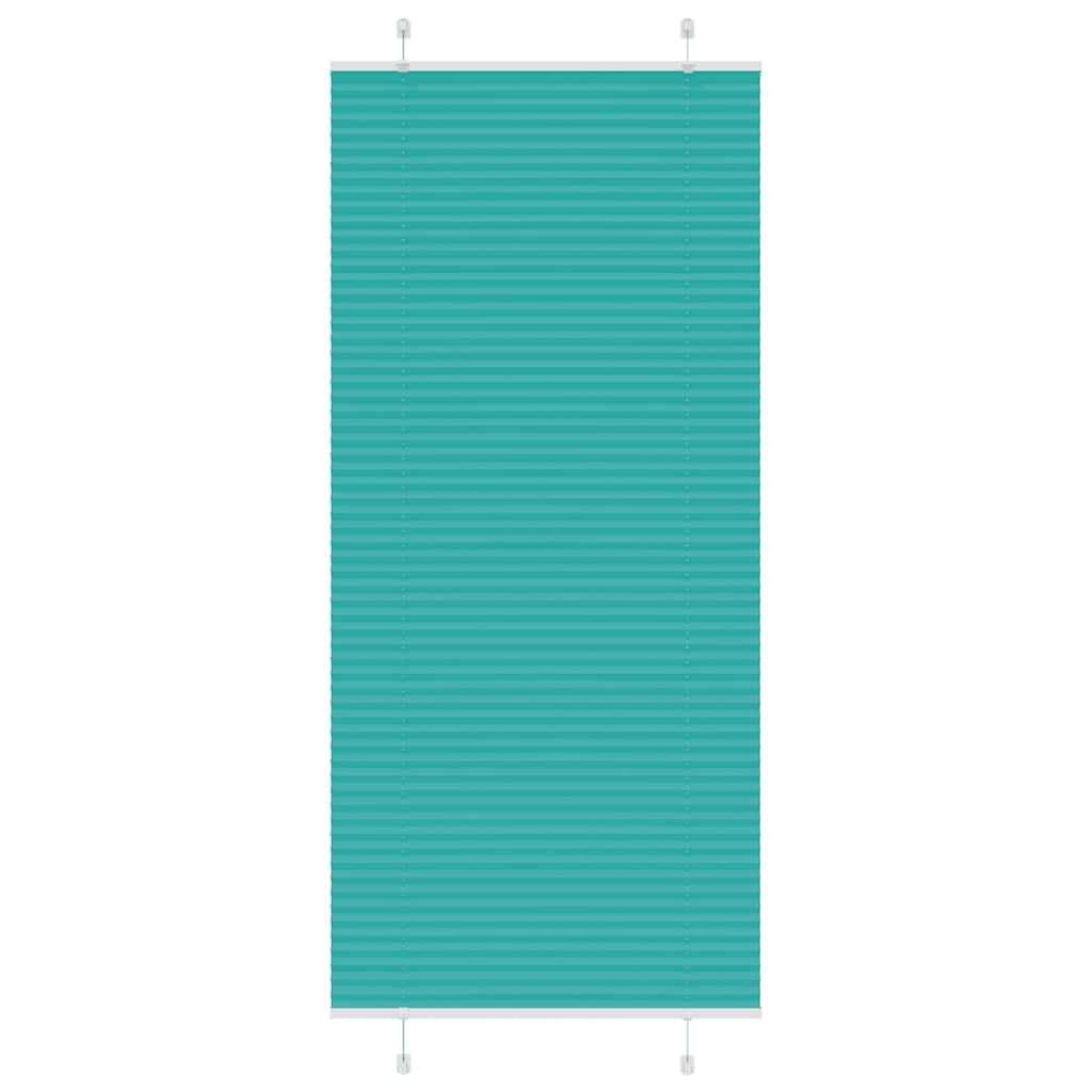 vidaXL Plissee Petrolgrün 95x200 cm Stoffbreite 94,4 cm Polyester