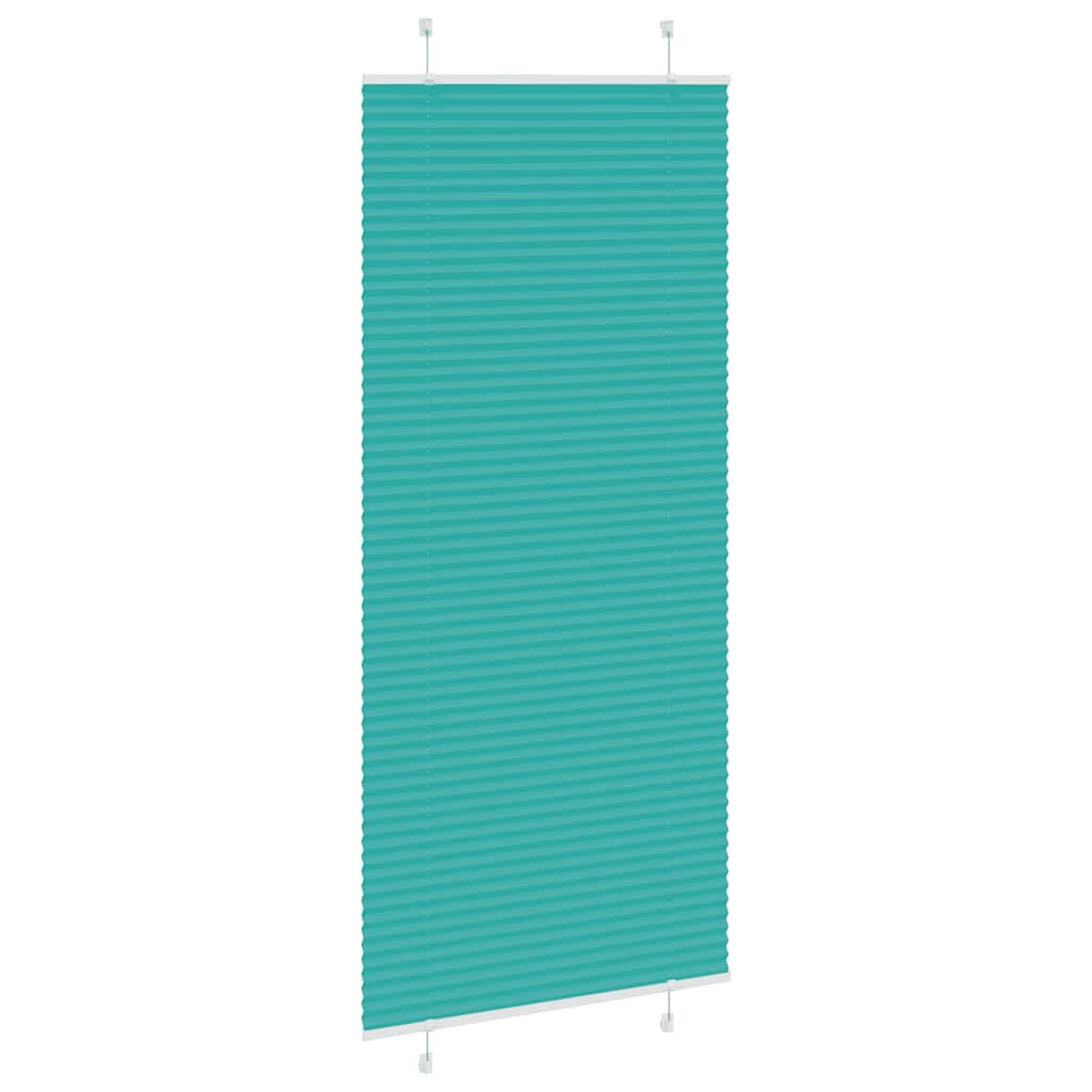 vidaXL Plissee Petrolgrün 95x200 cm Stoffbreite 94,4 cm Polyester