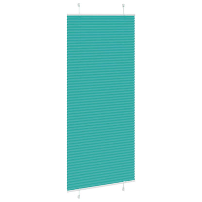 vidaXL Plissee Petrolgrün 95x200 cm Stoffbreite 94,4 cm Polyester