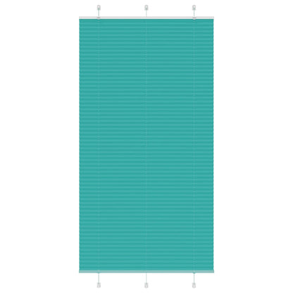 vidaXL Plissee Petrolgrün 110x200 cm Stoffbreite 109,4 cm Polyester