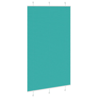 vidaXL Plissee Petrolgrün 115x200 cm Stoffbreite 114,4 cm Polyester