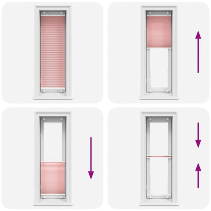 vidaXL Plissee Rosa 45x100 cm Stoffbreite 44,4 cm Polyester