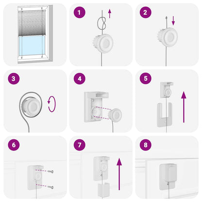 vidaXL Plissee Rosa 70x100 cm Stoffbreite 69,4 cm Polyester