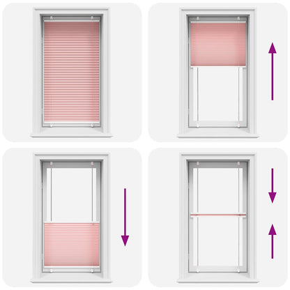 vidaXL Plissee Rosa 70x100 cm Stoffbreite 69,4 cm Polyester
