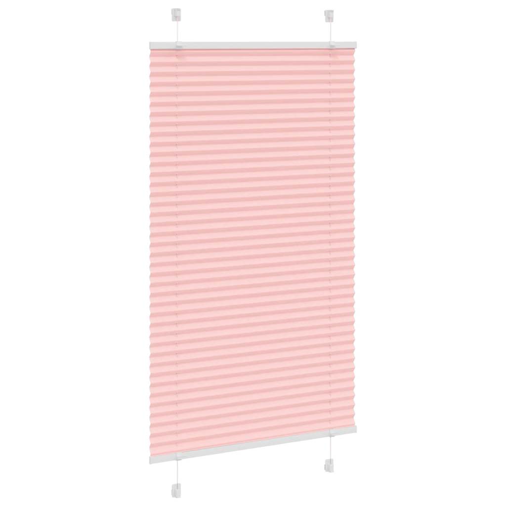 vidaXL Plissee Rosa 75x100 cm Stoffbreite 74,4 cm Polyester