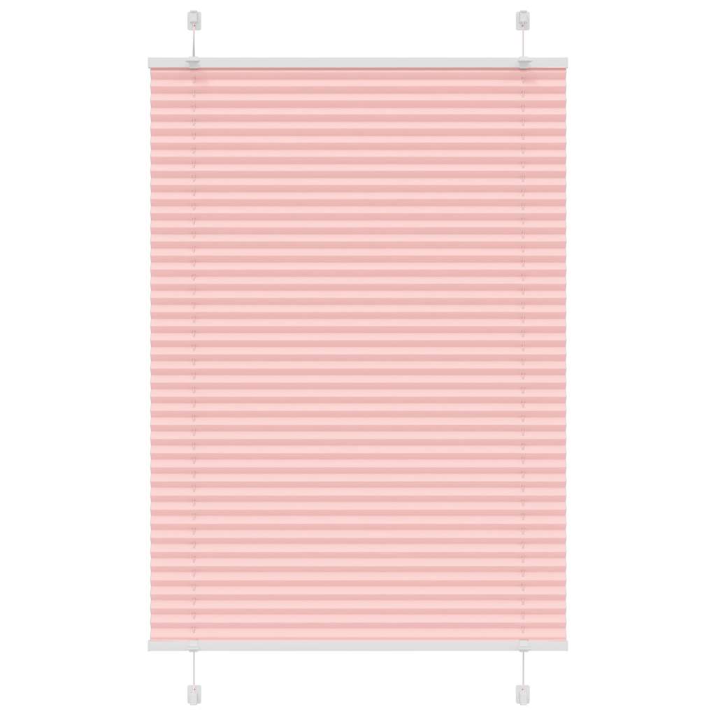 vidaXL Plissee Rosa 85x100 cm Stoffbreite 84,4 cm Polyester