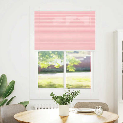 vidaXL Plissee Rosa 90x100 cm Stoffbreite 89,4 cm Polyester