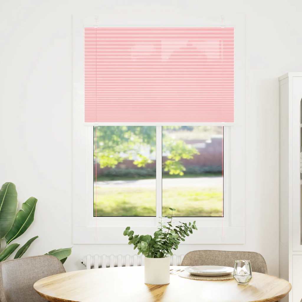 vidaXL Plissee Rosa 95x100 cm Stoffbreite 94,4 cm Polyester