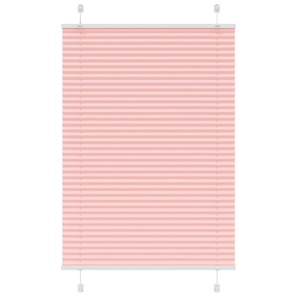 vidaXL Plissee Rosa 100x100 cm Stoffbreite 99,4 cm Polyester