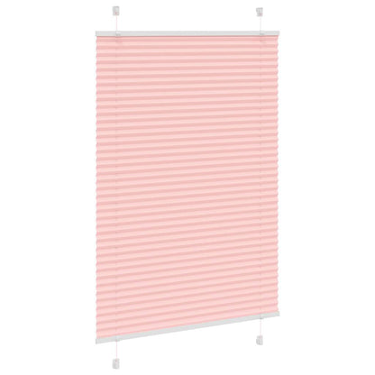 vidaXL Plissee Rosa 100x100 cm Stoffbreite 99,4 cm Polyester