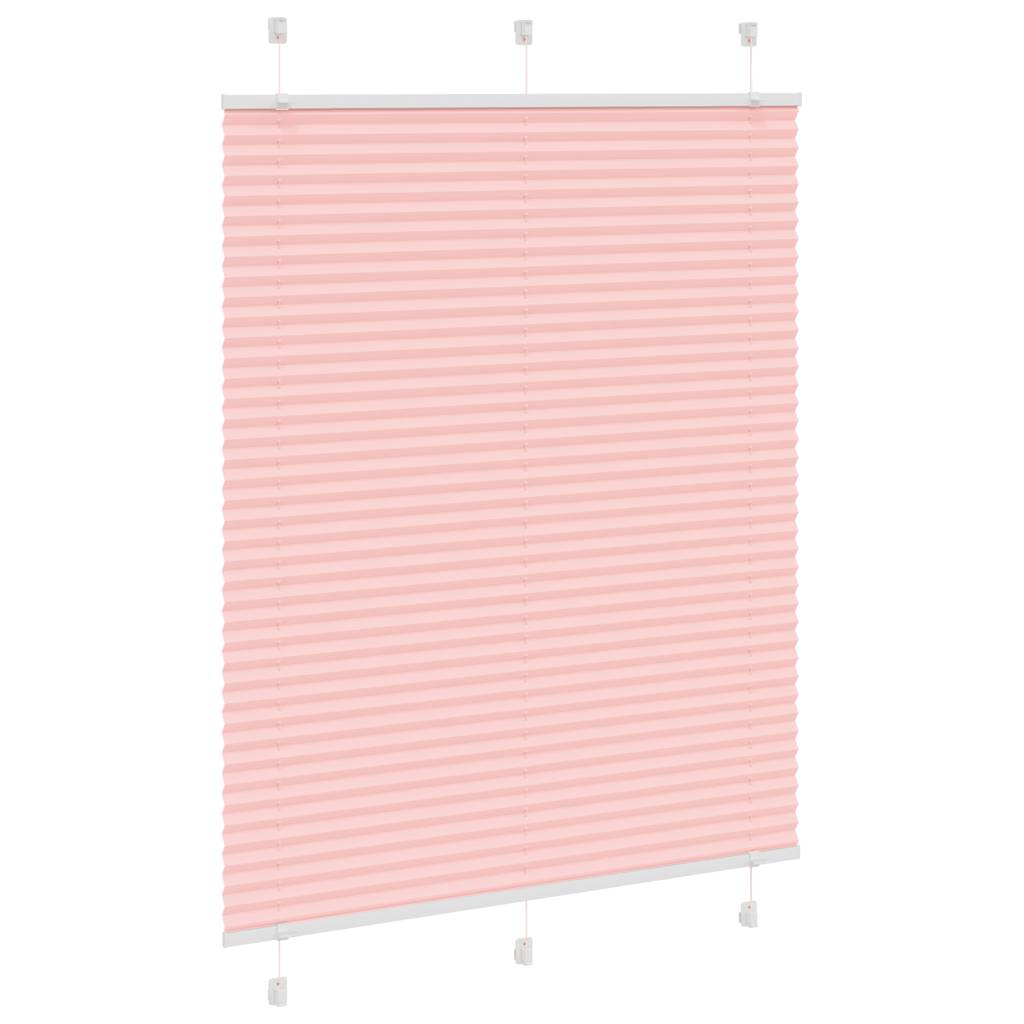 vidaXL Plissee Rosa 110x100 cm Stoffbreite 109,4 cm Polyester
