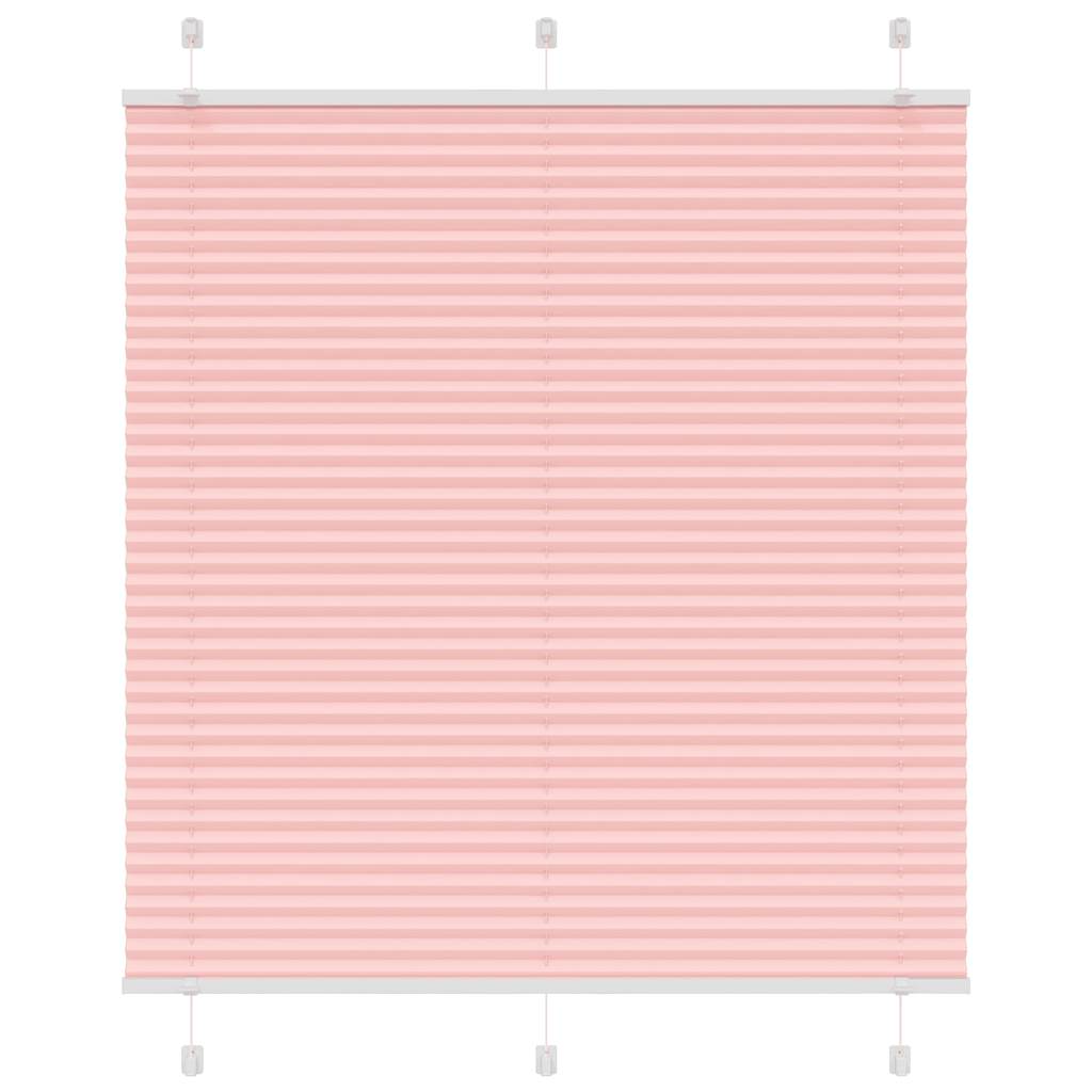 vidaXL Plissee Rosa 120x100 cm Stoffbreite 119,4 cm Polyester