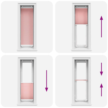 vidaXL Plissee Rosa 50x150 cm Stoffbreite 49,4 cm Polyester