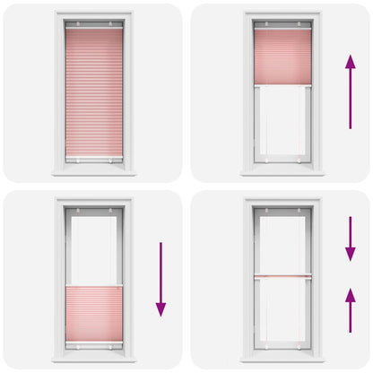 vidaXL Plissee Rosa 55x150 cm Stoffbreite 54,4 cm Polyester