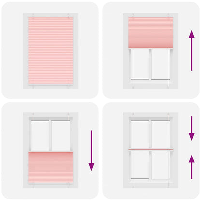 vidaXL Plissee Rosa 85x150 cm Stoffbreite 84,4 cm Polyester