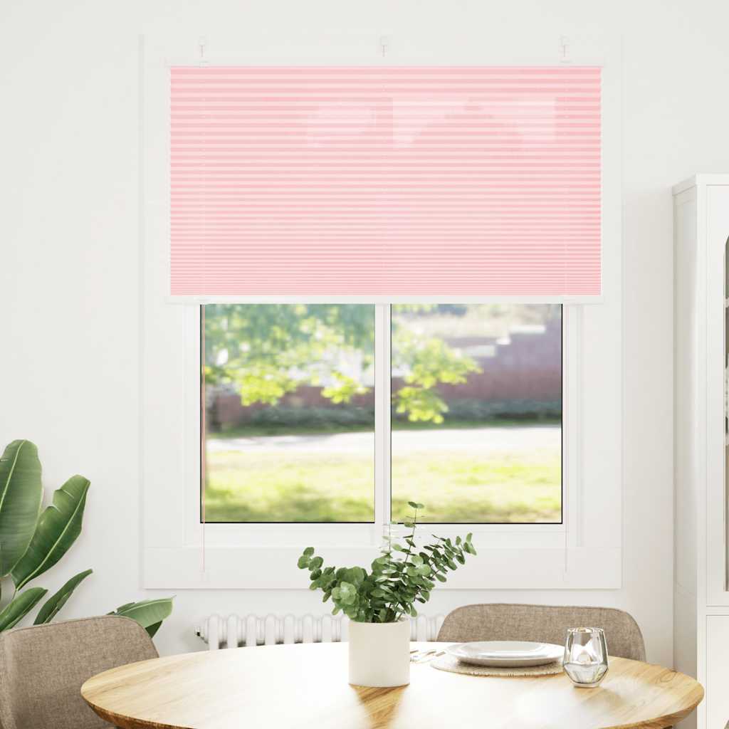 vidaXL Plissee Rosa 105x150 cm Stoffbreite 104,4 cm Polyester