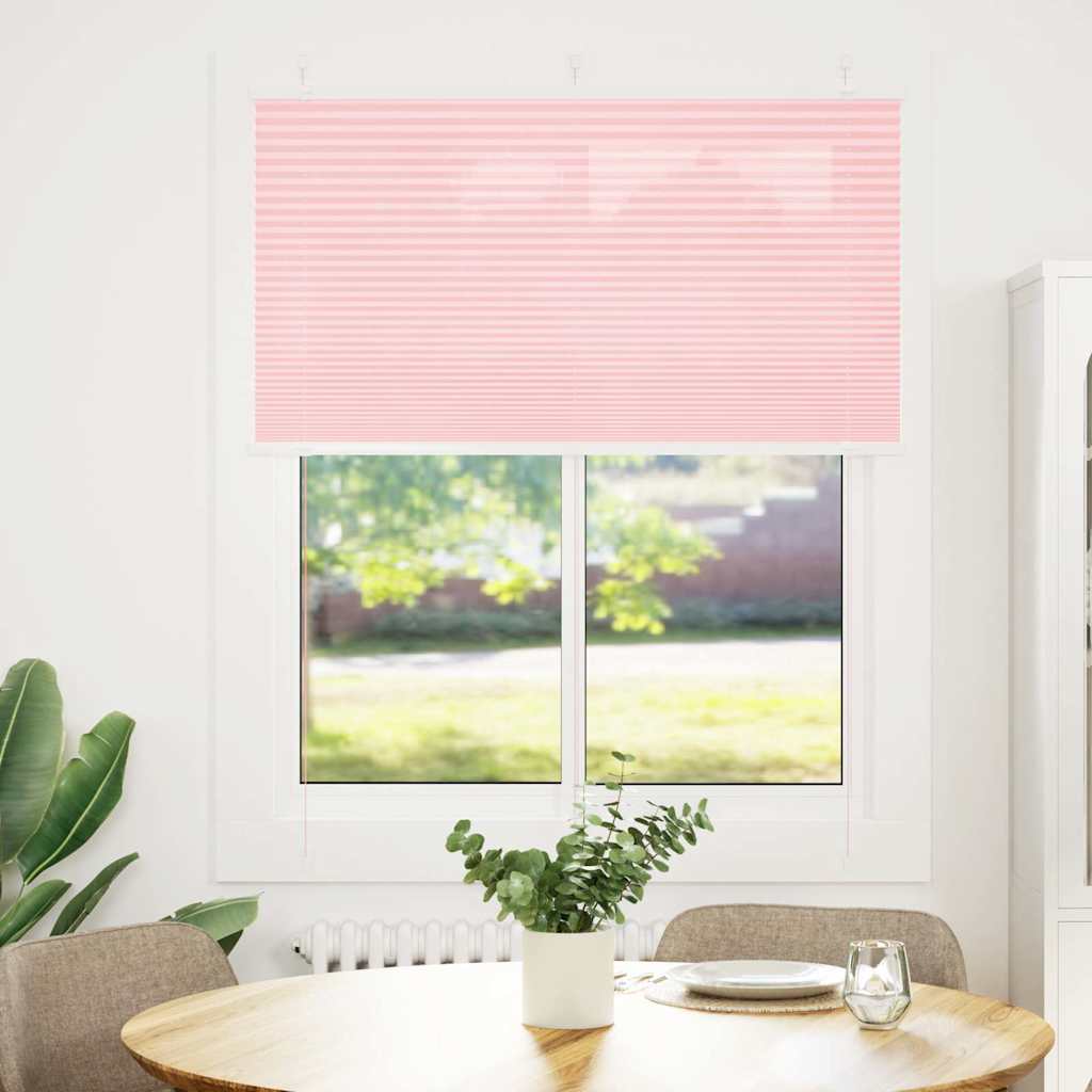 vidaXL Plissee Rosa 110x150 cm Stoffbreite 109,4 cm Polyester