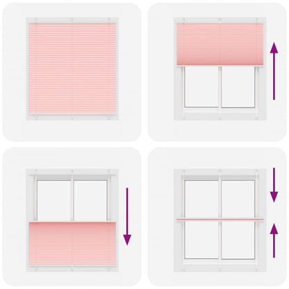 vidaXL Plissee Rosa 120x150 cm Stoffbreite 119,4 cm Polyester