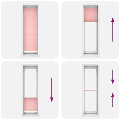 vidaXL Plissee Rosa 65x200 cm Stoffbreite 64,4 cm Polyester