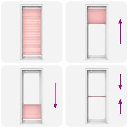 vidaXL Plissee Rosa 70x200 cm Stoffbreite 69,4 cm Polyester