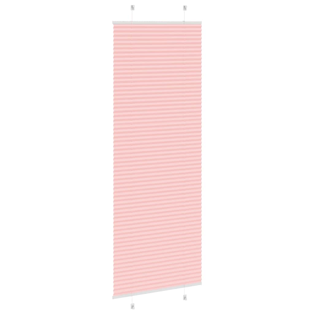 vidaXL Plissee Rosa 75x200 cm Stoffbreite 74,4 cm Polyester