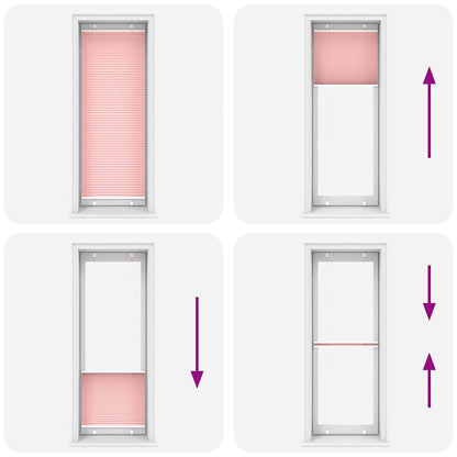 vidaXL Plissee Rosa 80x200 cm Stoffbreite 79,4 cm Polyester