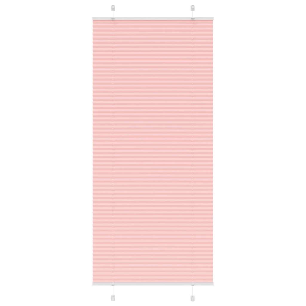 vidaXL Plissee Rosa 85x200 cm Stoffbreite 84,4 cm Polyester