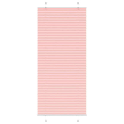 vidaXL Plissee Rosa 90x200 cm Stoffbreite 89,4 cm Polyester