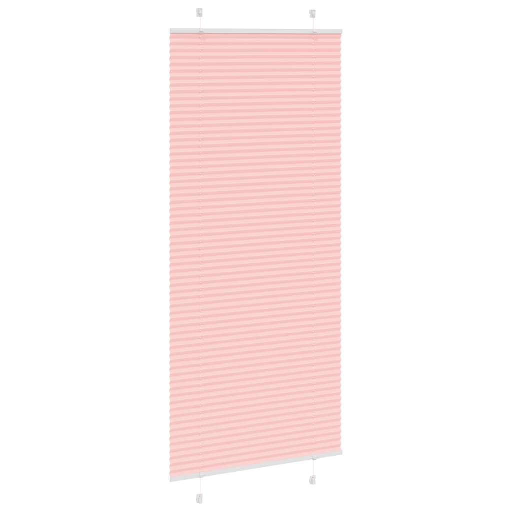 vidaXL Plissee Rosa 90x200 cm Stoffbreite 89,4 cm Polyester