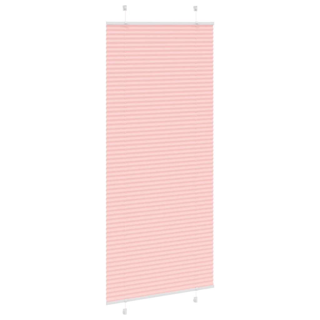 vidaXL Plissee Rosa 90x200 cm Stoffbreite 89,4 cm Polyester