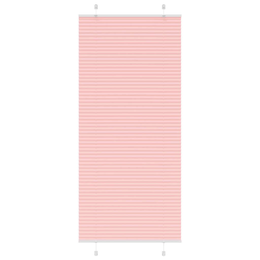 vidaXL Plissee Rosa 95x200 cm Stoffbreite 94,4 cm Polyester