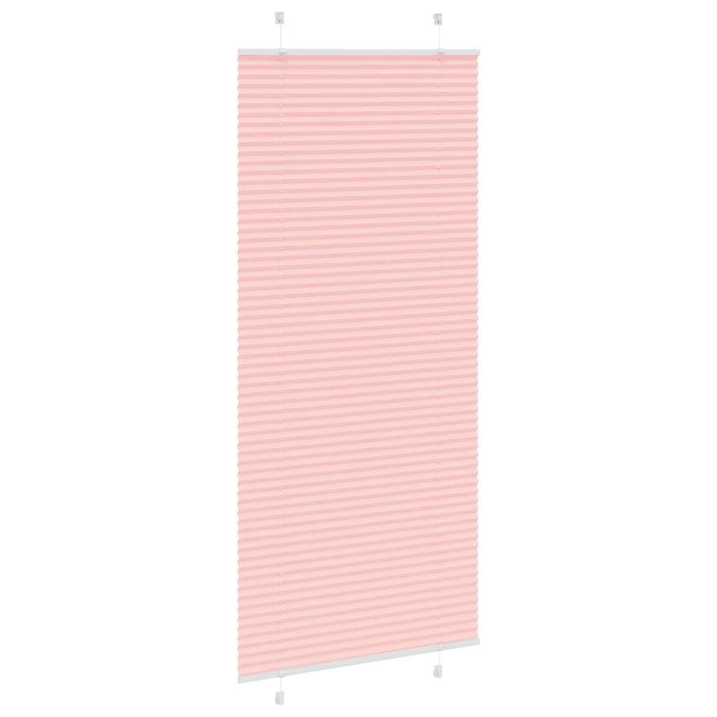 vidaXL Plissee Rosa 95x200 cm Stoffbreite 94,4 cm Polyester