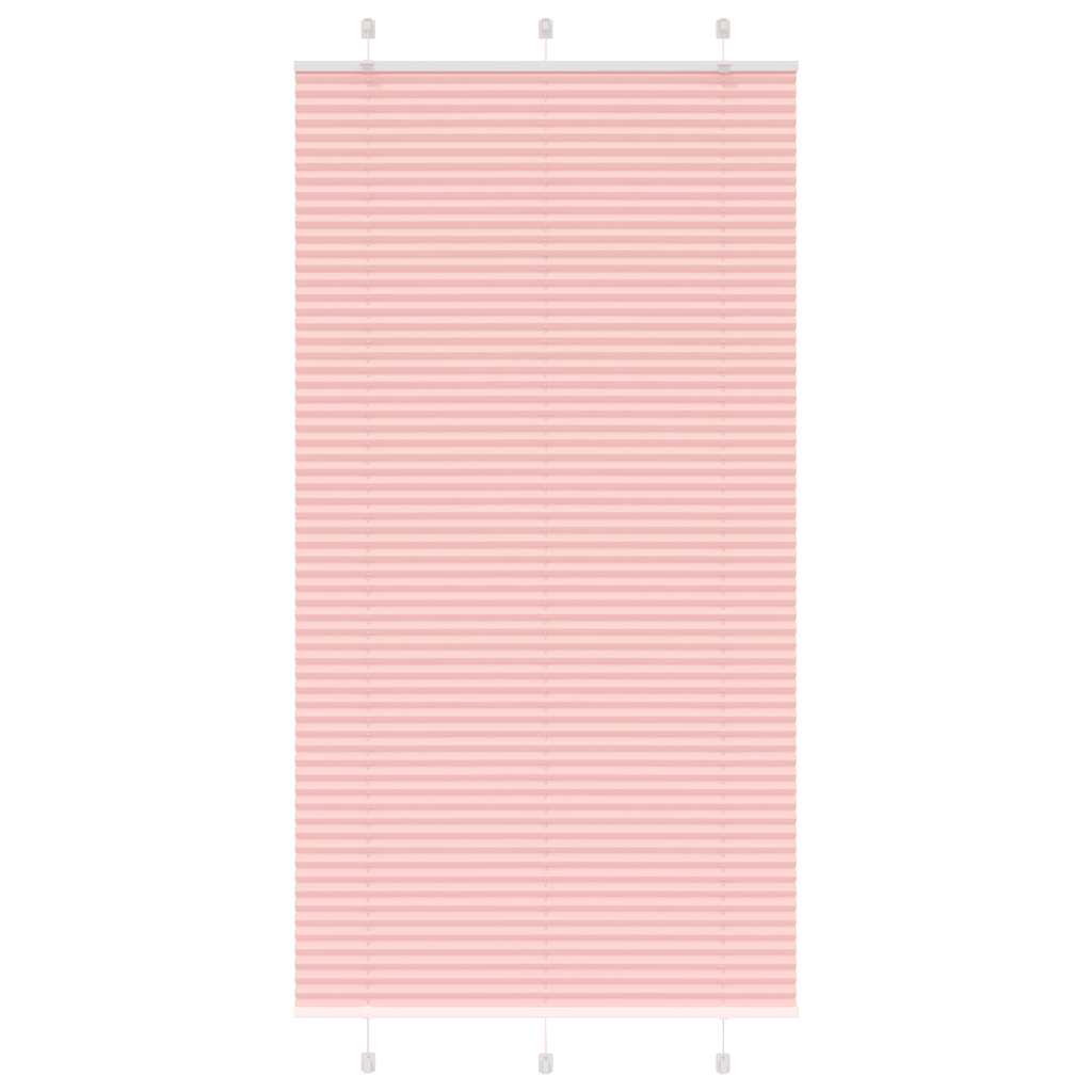 vidaXL Plissee Rosa 105x200 cm Stoffbreite 104,4 cm Polyester