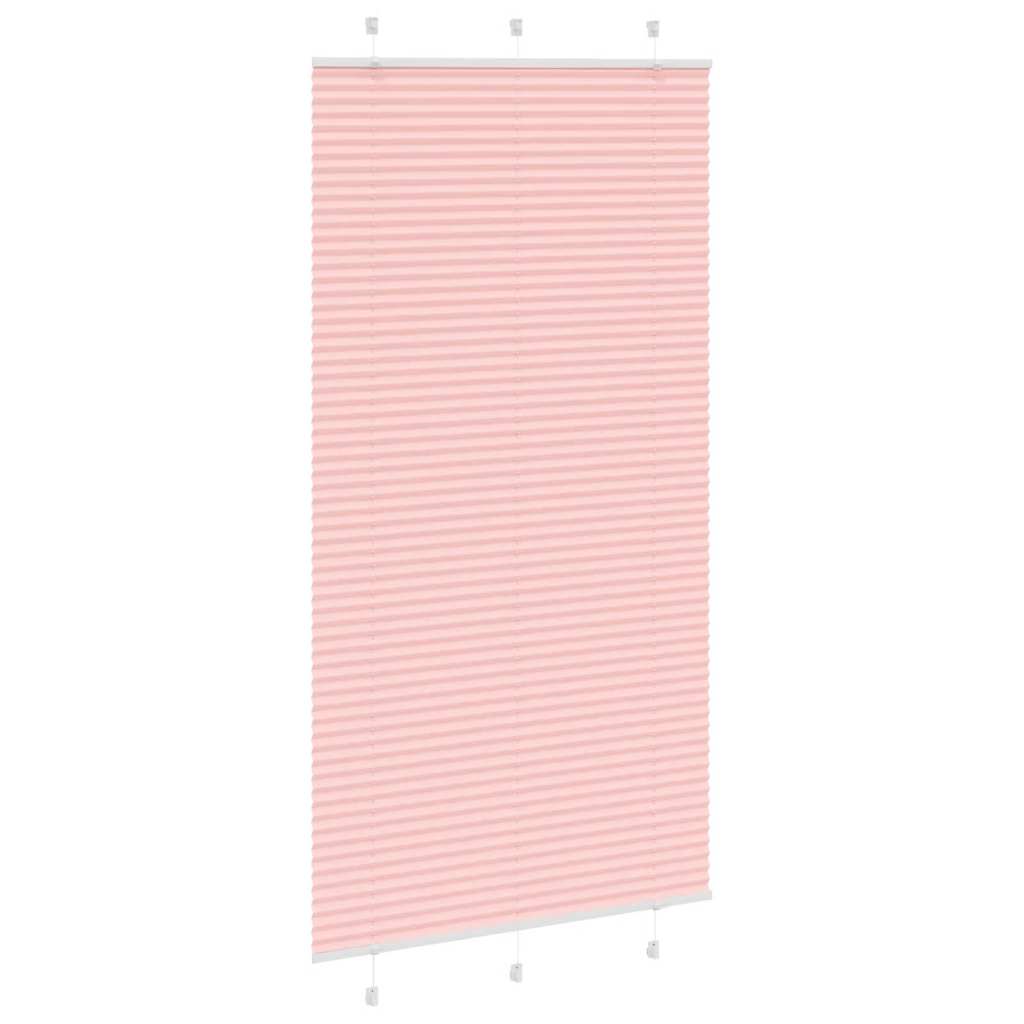 vidaXL Plissee Rosa 105x200 cm Stoffbreite 104,4 cm Polyester