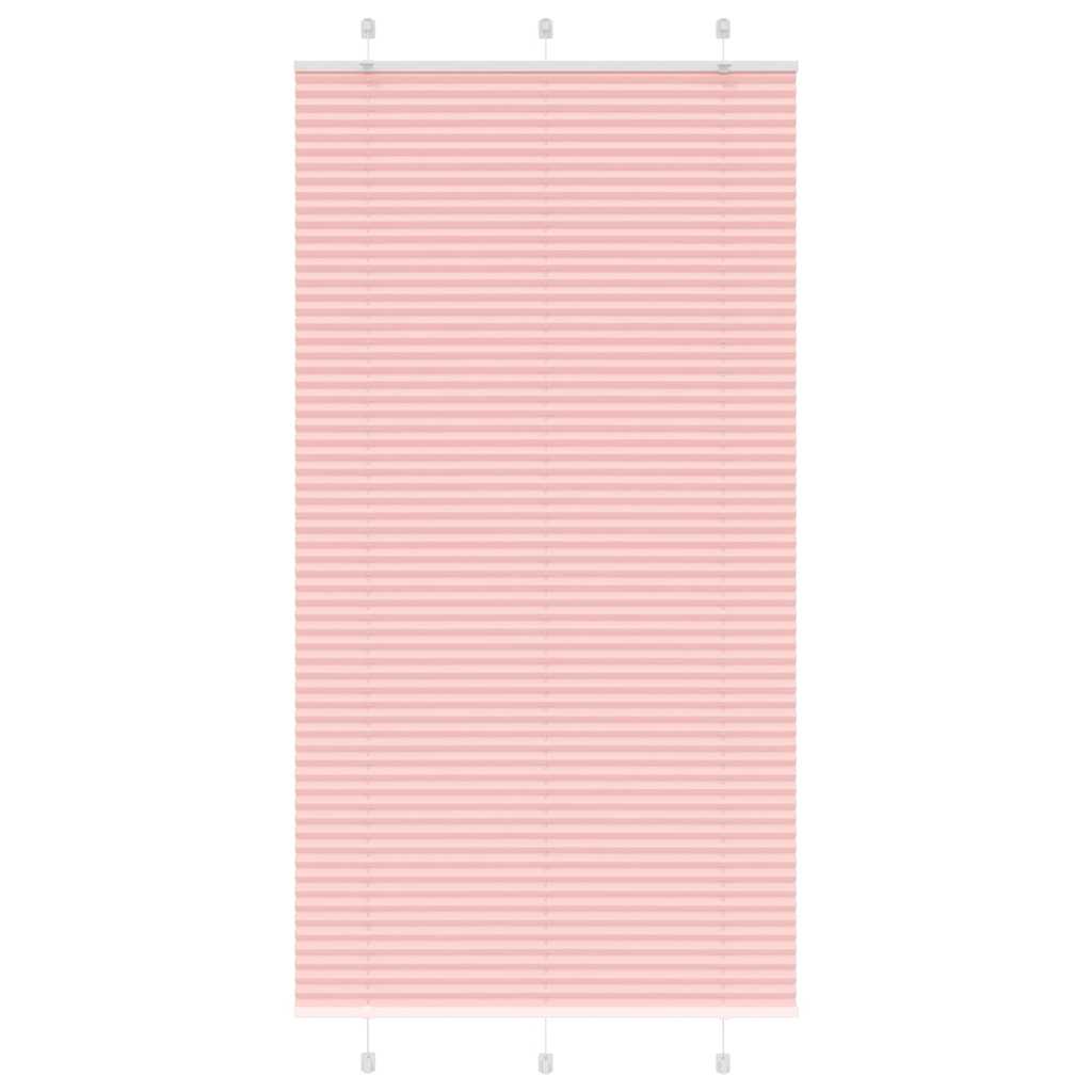 vidaXL Plissee Rosa 110x200 cm Stoffbreite 109,4 cm Polyester