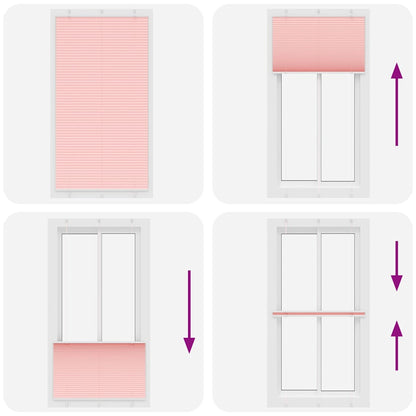 vidaXL Plissee Rosa 110x200 cm Stoffbreite 109,4 cm Polyester