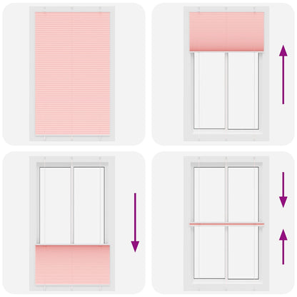 vidaXL Plissee Rosa 120x200 cm Stoffbreite 119,4 cm Polyester