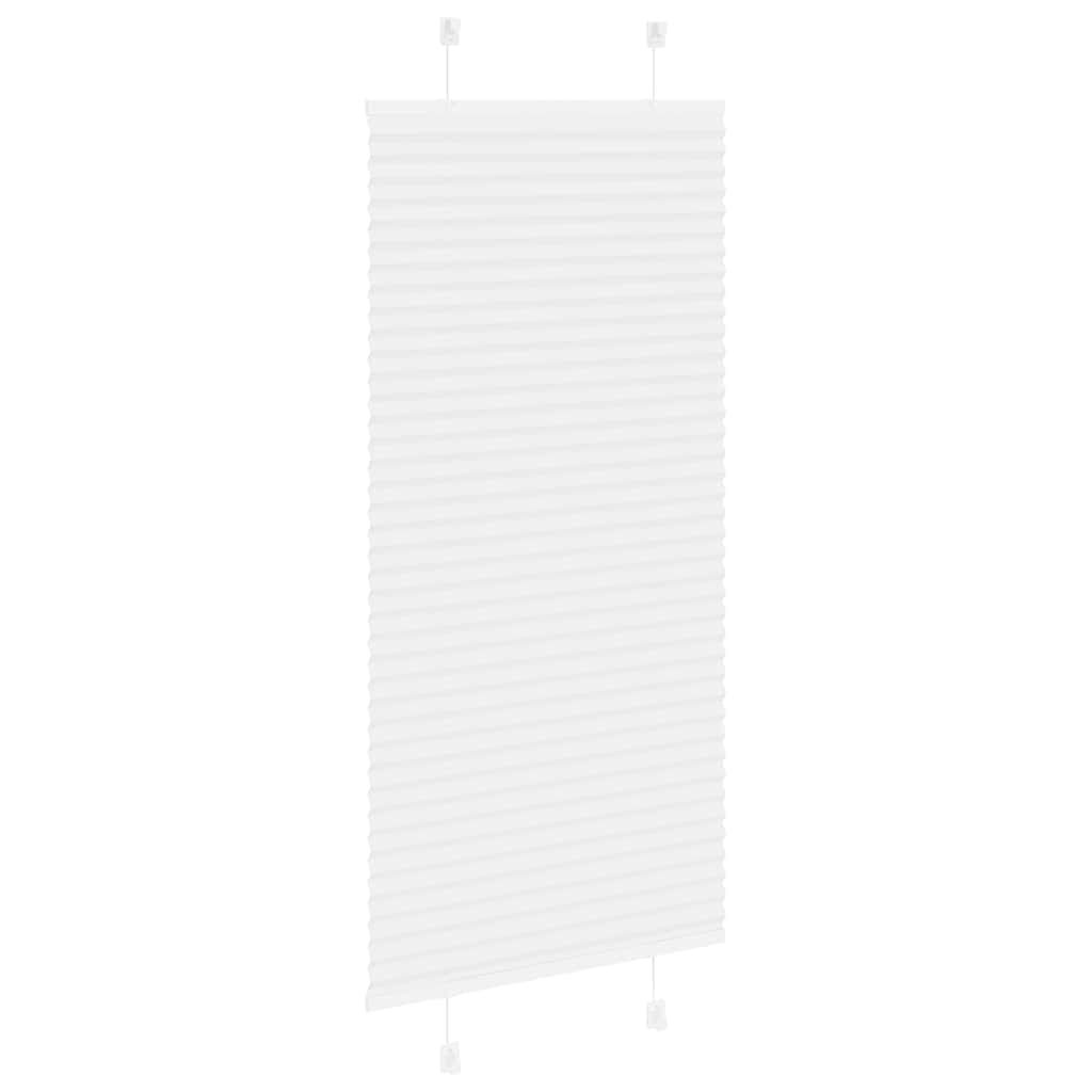 vidaXL Plissee Weiß 55x100 cm Stoffbreite 54,4 cm Polyester