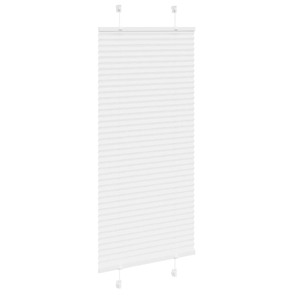 vidaXL Plissee Weiß 65x100 cm Stoffbreite 64,4 cm Polyester