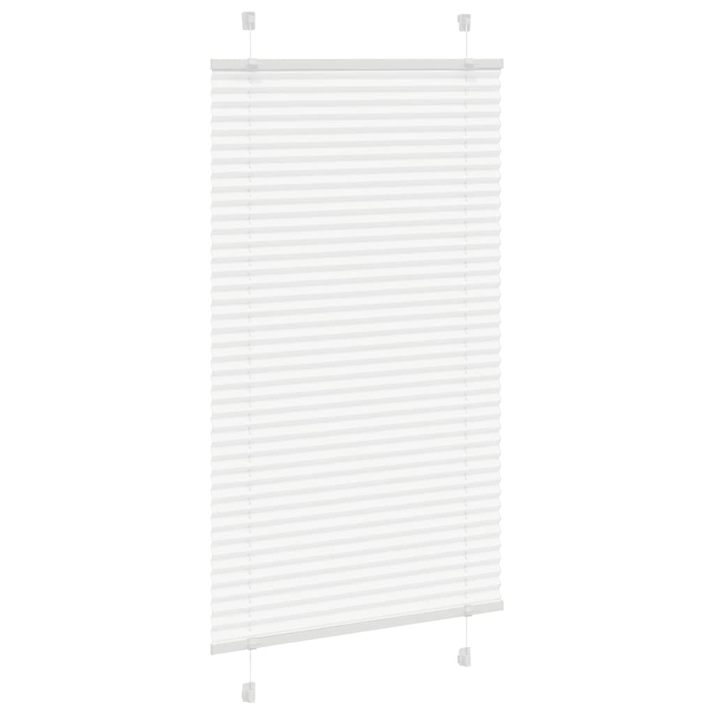 vidaXL Plissee Weiß 80x100 cm Stoffbreite 79,4 cm Polyester