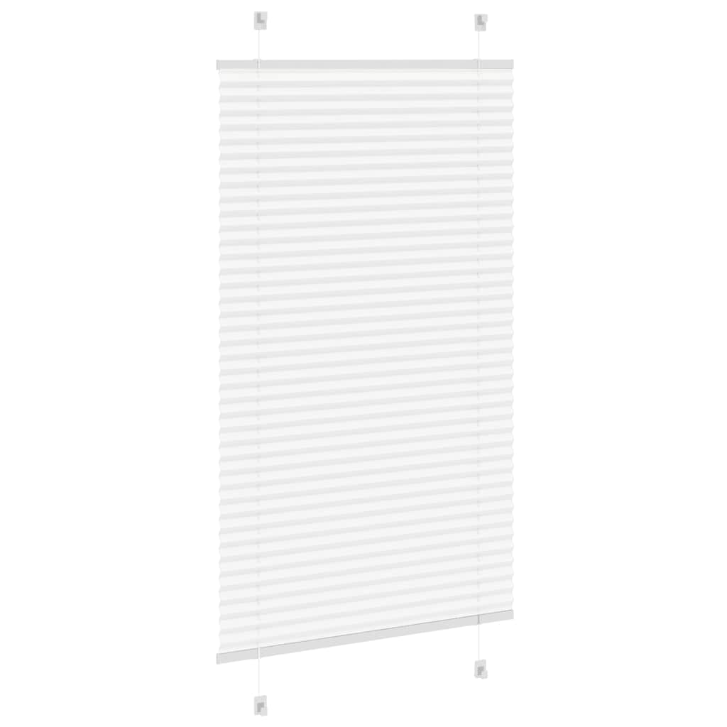 vidaXL Plissee Weiß 80x100 cm Stoffbreite 79,4 cm Polyester