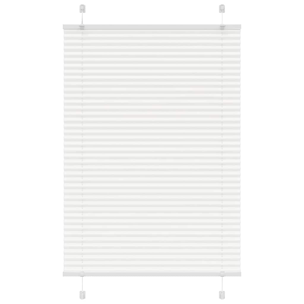 vidaXL Plissee Weiß 85x100 cm Stoffbreite 84,4 cm Polyester
